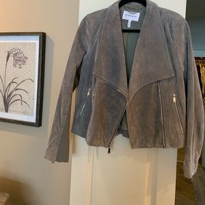 BCBG Grey Suede Jacket